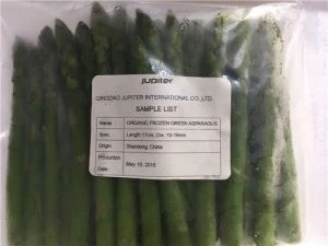 Asparagu aħdar iffriżati organiċi Spears L-grad